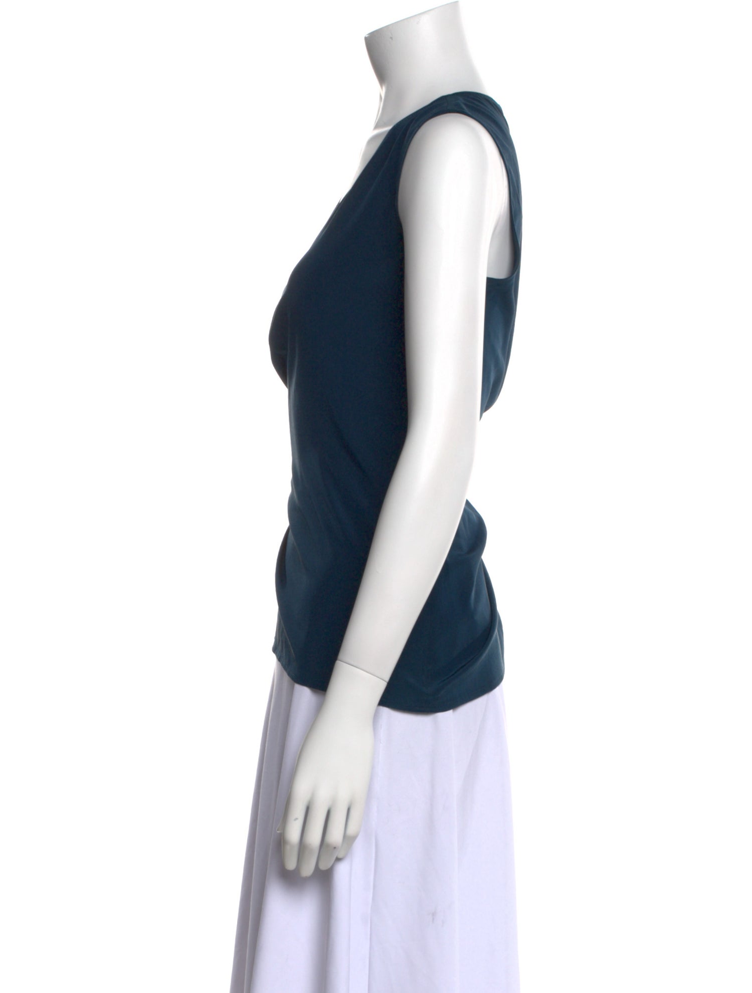 St. John Silk V-Neck Top