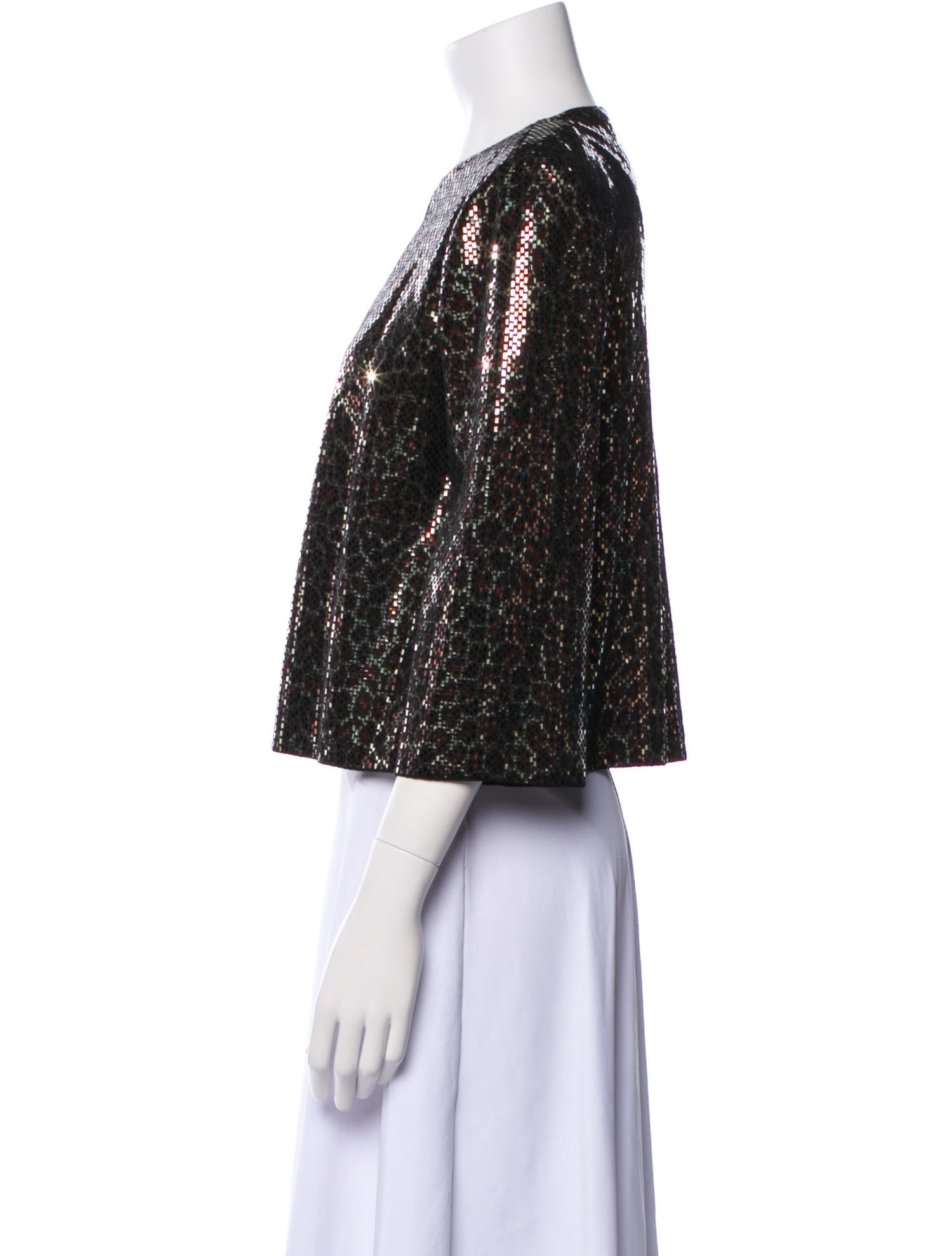 St. John Sequin Polka Dot Print Evening Jacket