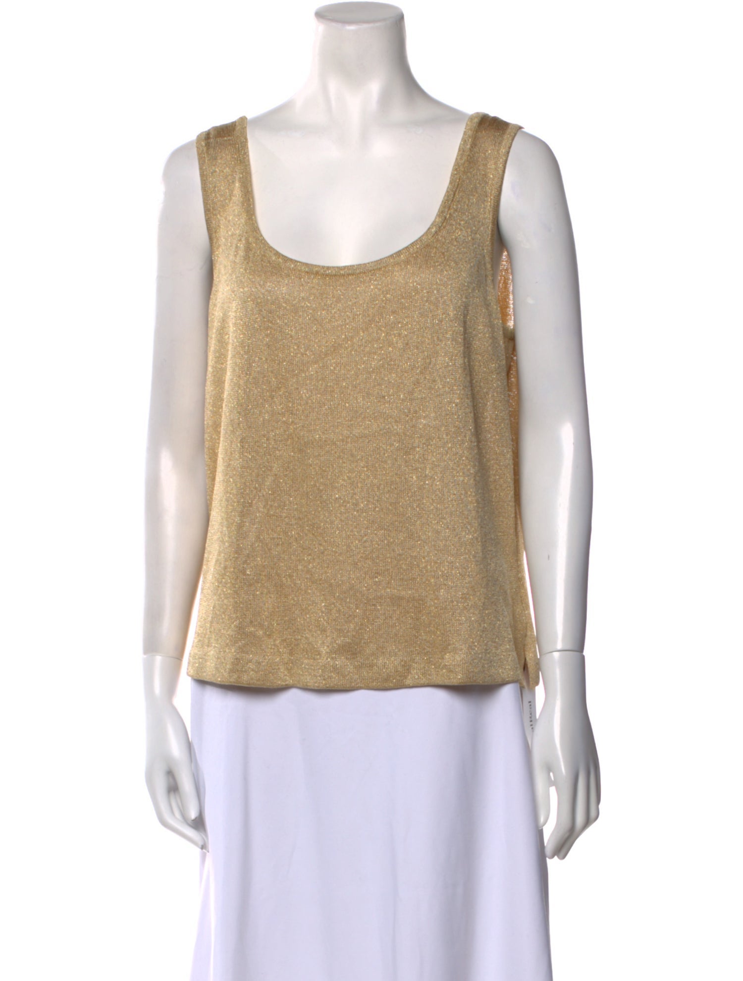St. John Scoop Neck Sleeveless Top