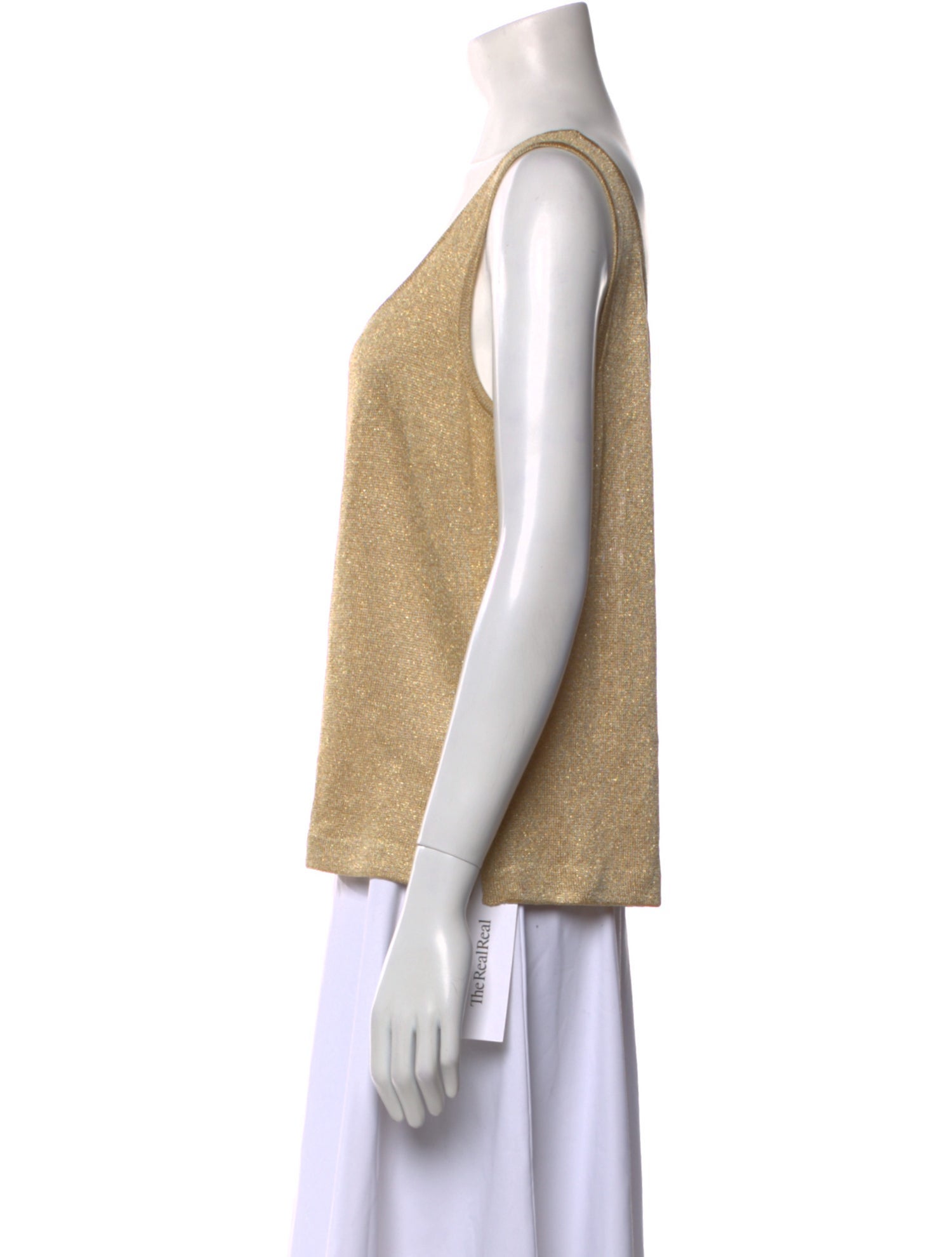 St. John Scoop Neck Sleeveless Top