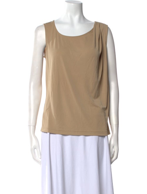 St. John Scoop Neck Sleeveless Top