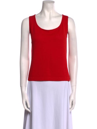 St. John Wool Scoop Neck Top