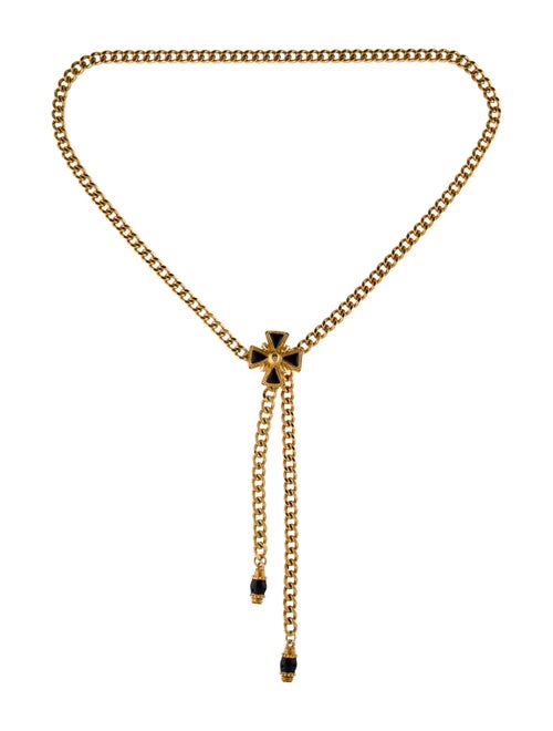 St. John Skinny Chain-Link Accents Waist Belt