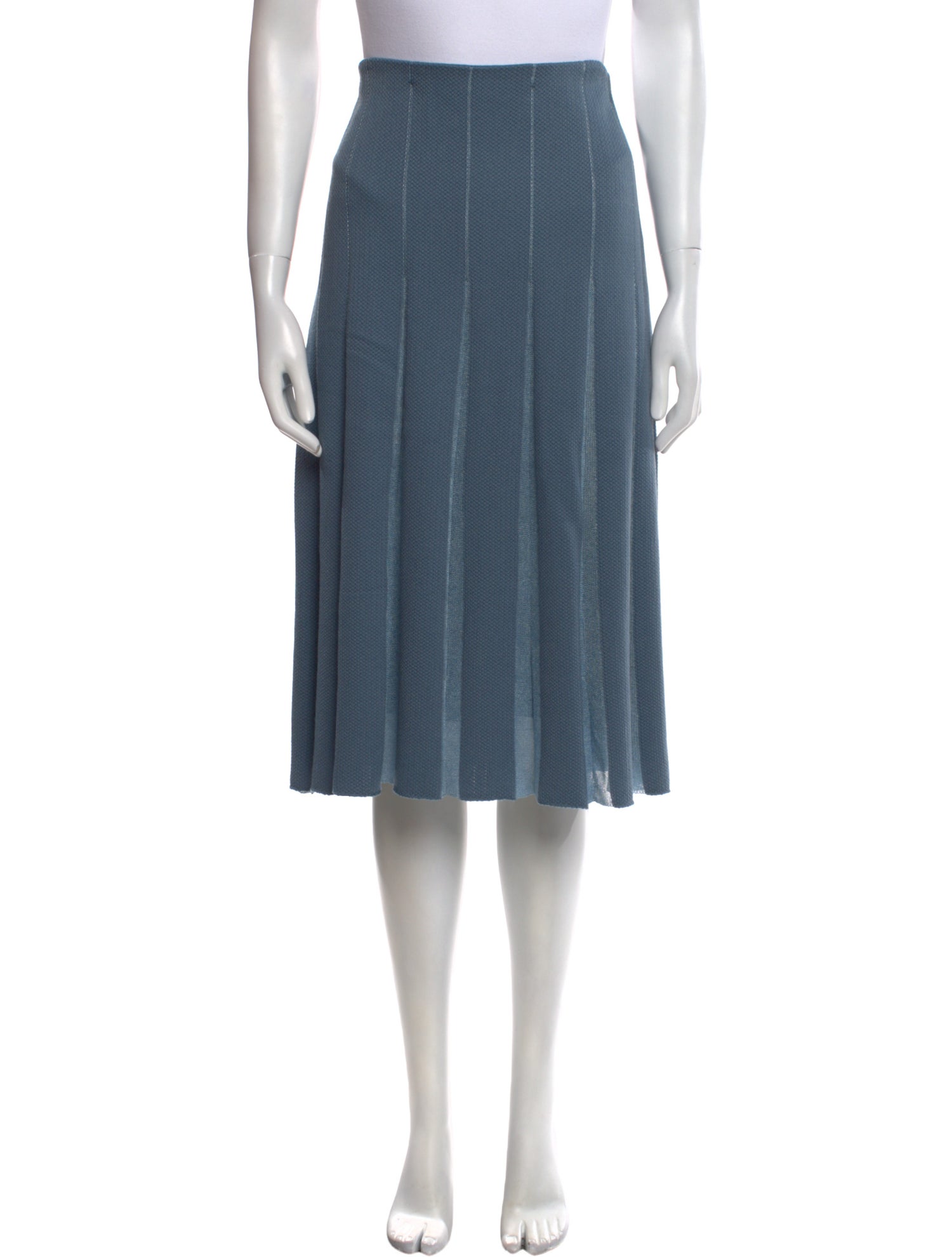 St. John Pleated Accents Knee-Length Skirt w/ Tags