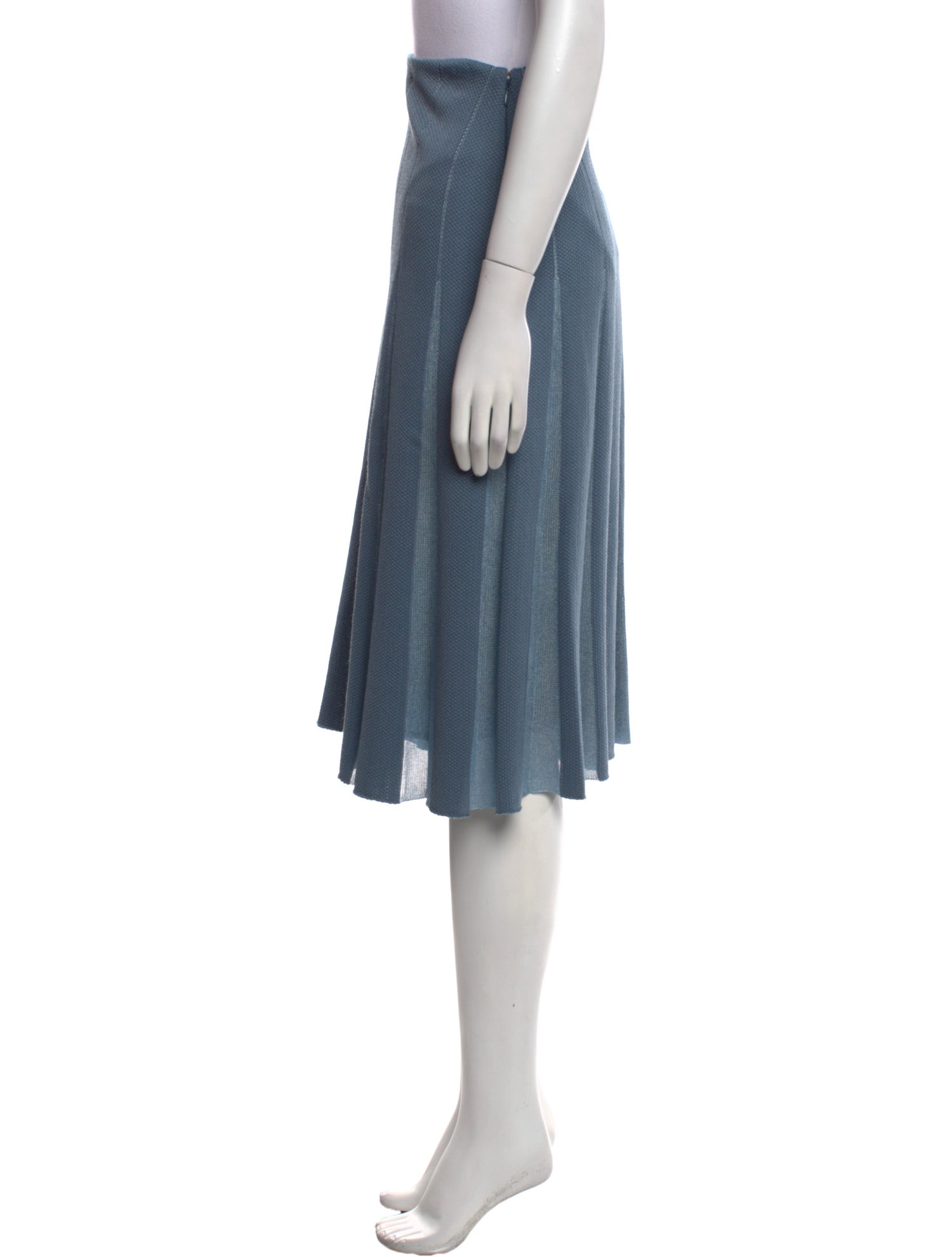 St. John Pleated Accents Knee-Length Skirt w/ Tags