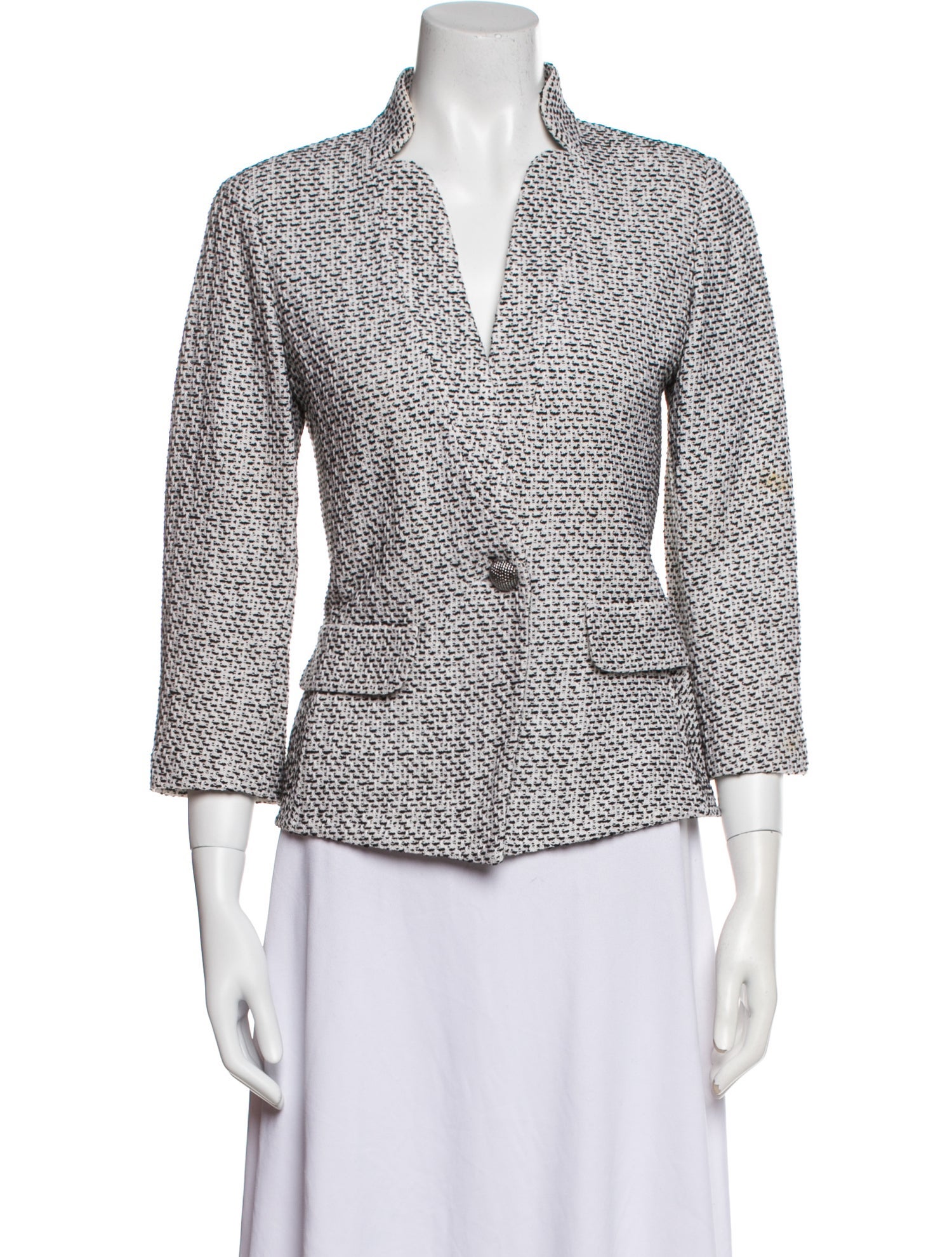 St. John Tweed Pattern Blazer