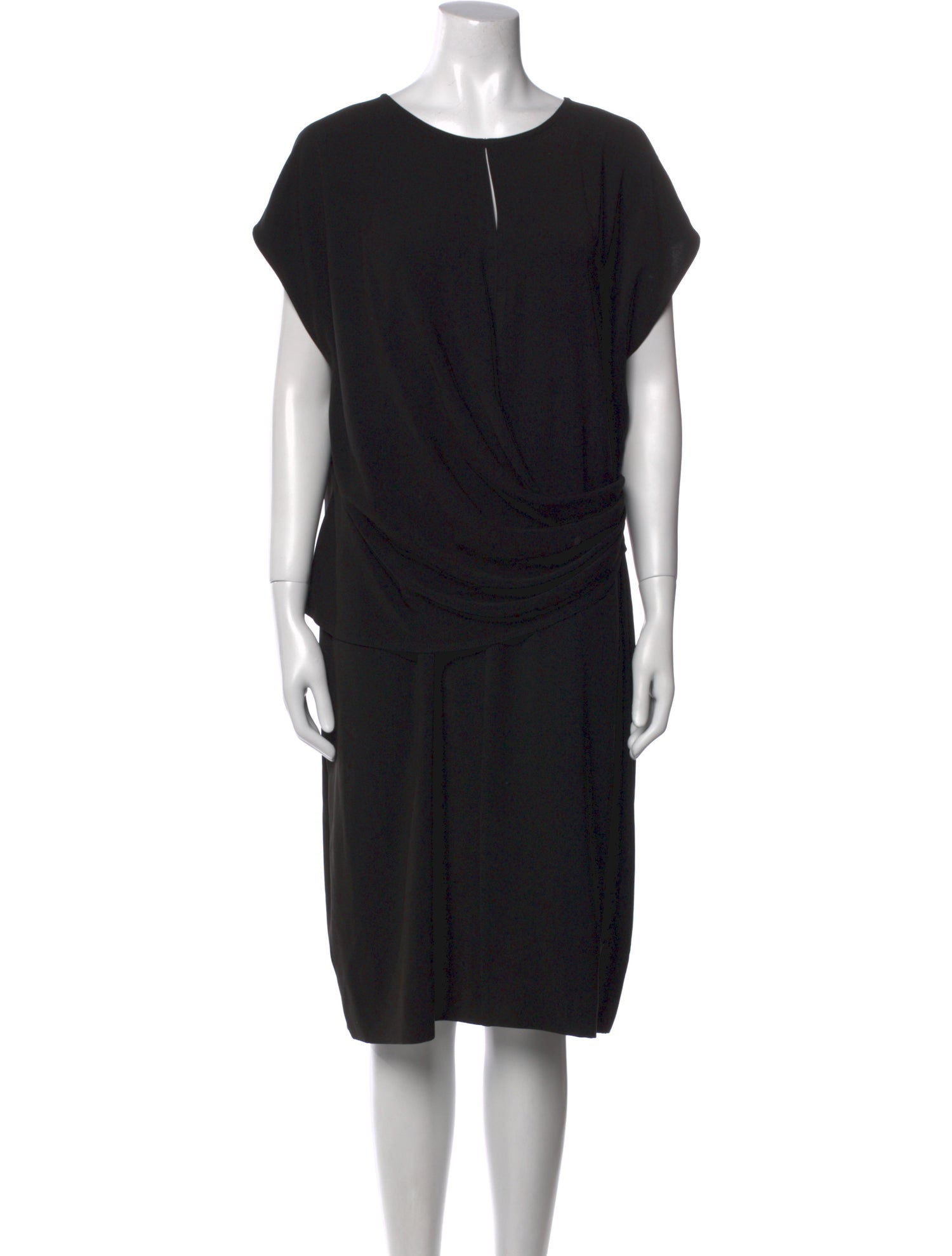 St. John Scoop Neck Midi Length Dress