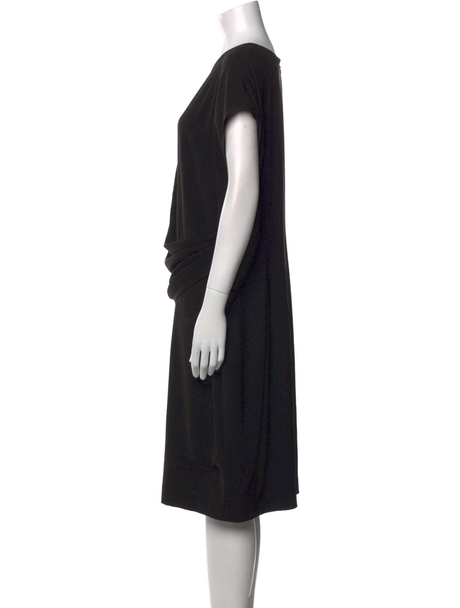 St. John Scoop Neck Midi Length Dress