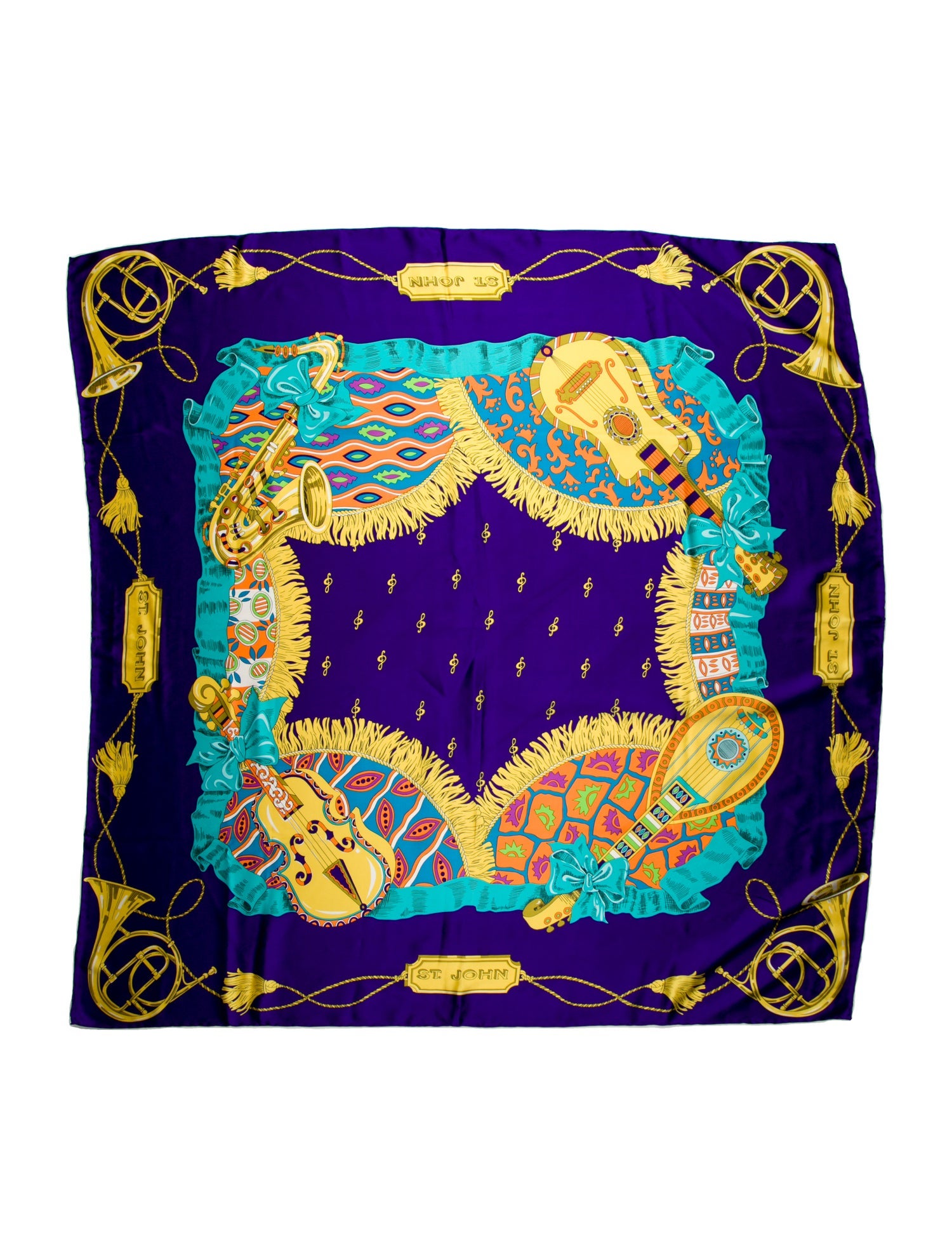 St. John Les Perroquets Silk Scarf