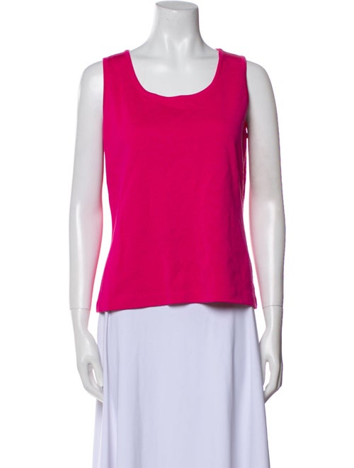 St. John Scoop Neck Sleeveless Top