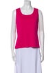St. John Scoop Neck Sleeveless Top