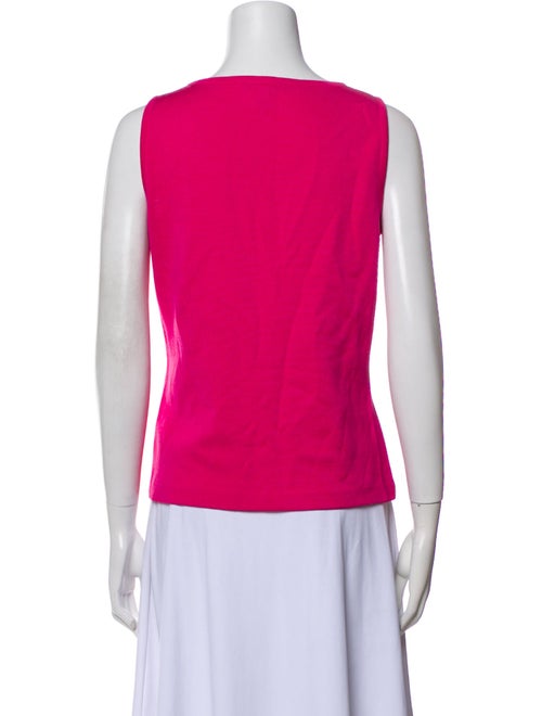 St. John Scoop Neck Sleeveless Top