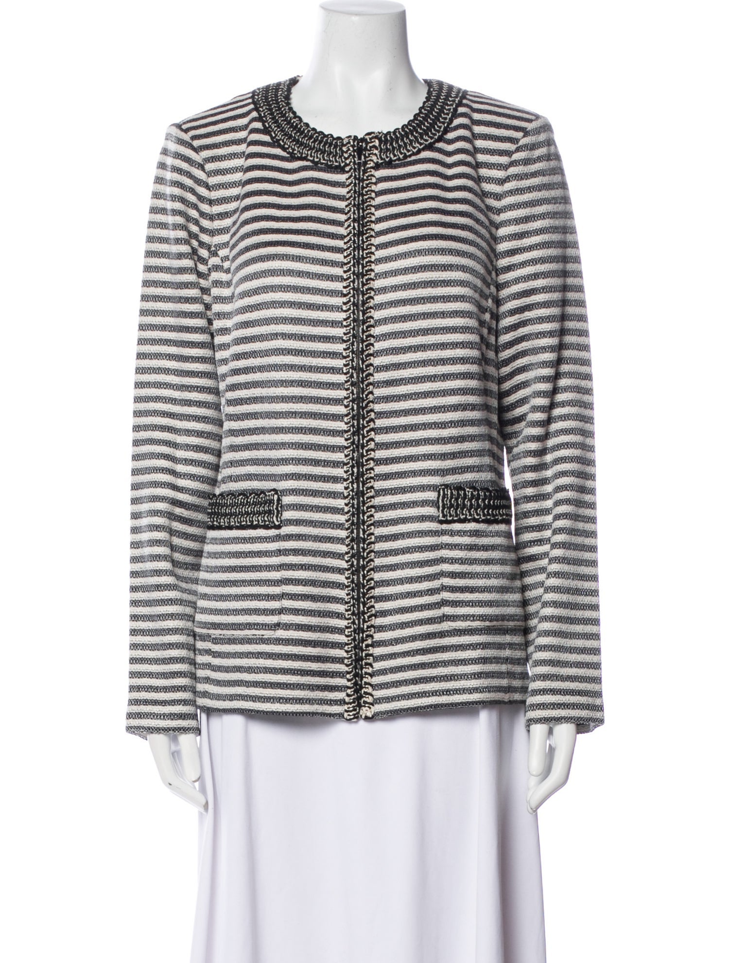 St. John Wool Striped Evening Jacket