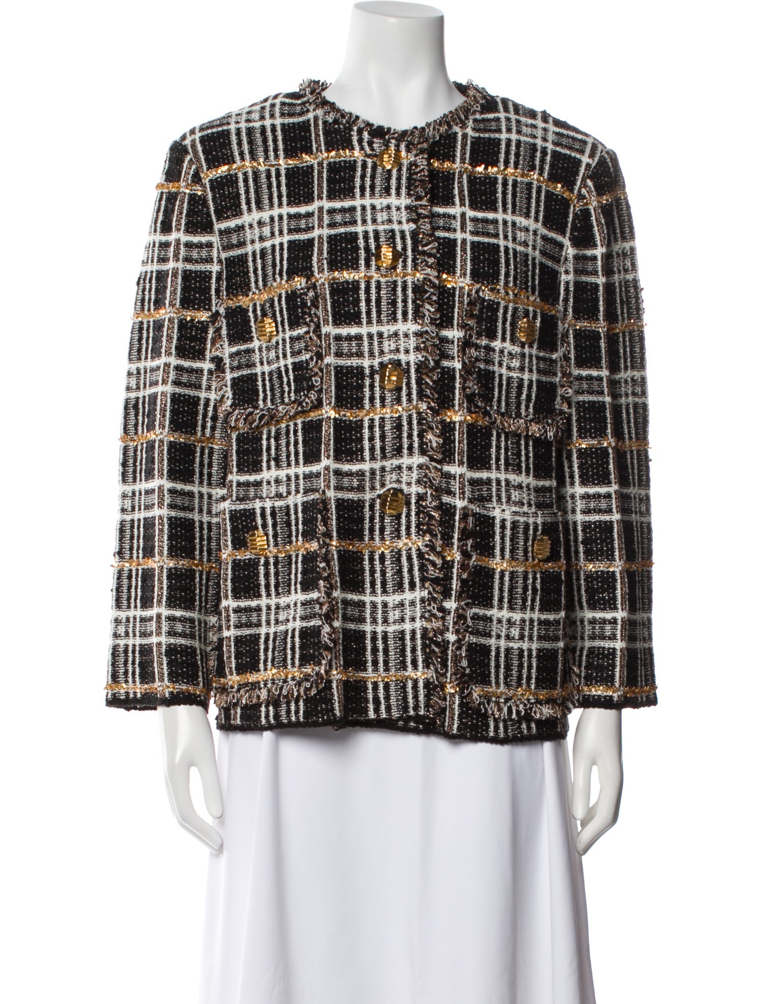 St. John Tweed Pattern Evening Jacket w/ Tags