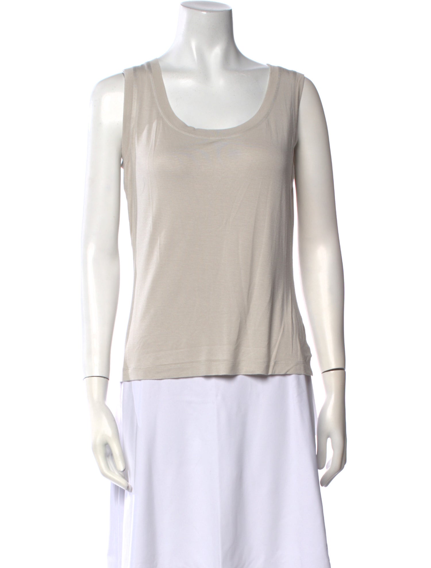 St. John Scoop Neck Sleeveless Top
