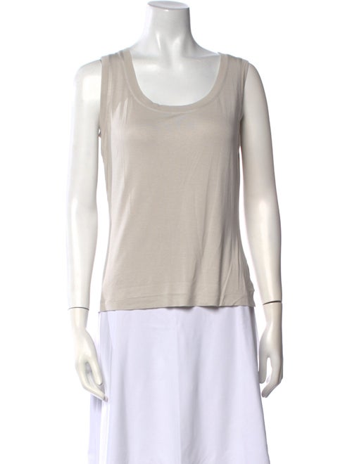 St. John Scoop Neck Sleeveless Top