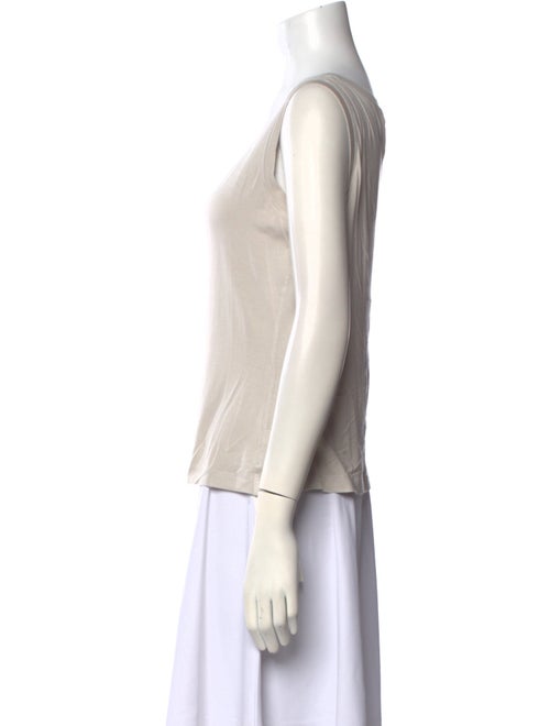 St. John Scoop Neck Sleeveless Top