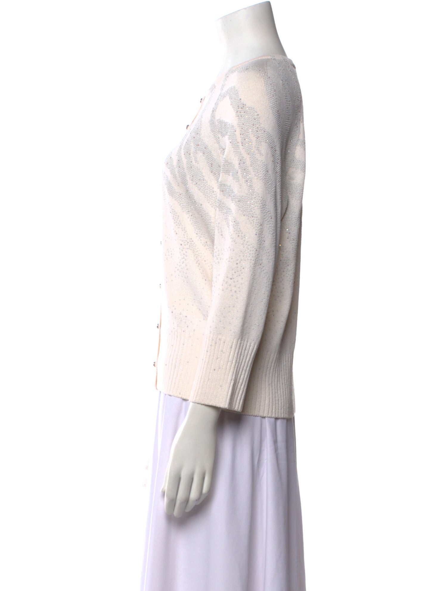 St. John Printed Crew Neck Sweater