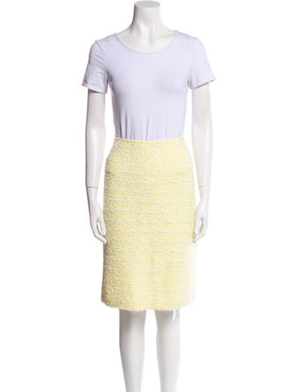 St. John Fringe Trim Accent Skirt Set