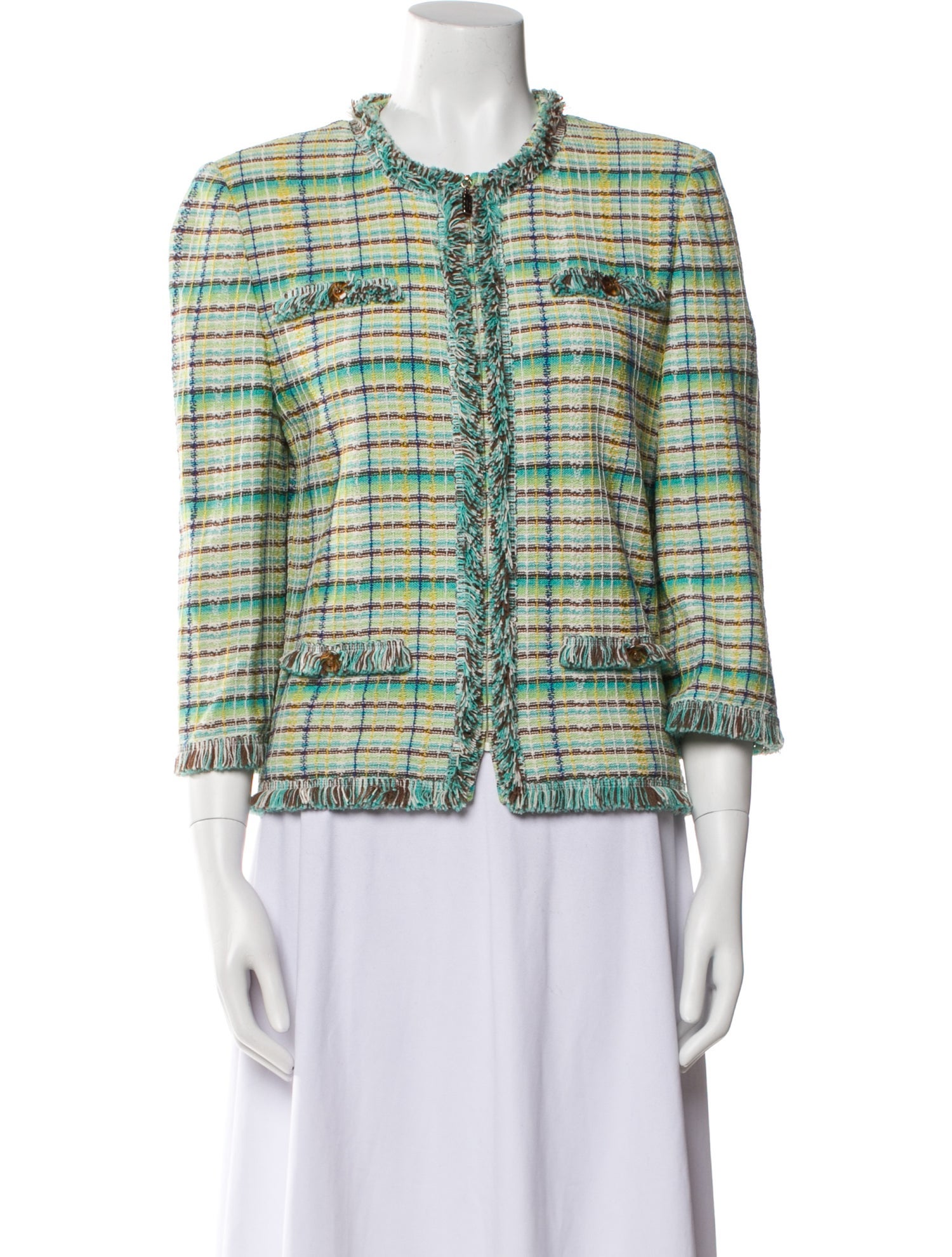 St. John Collection Wool Tweed Pattern Jacket