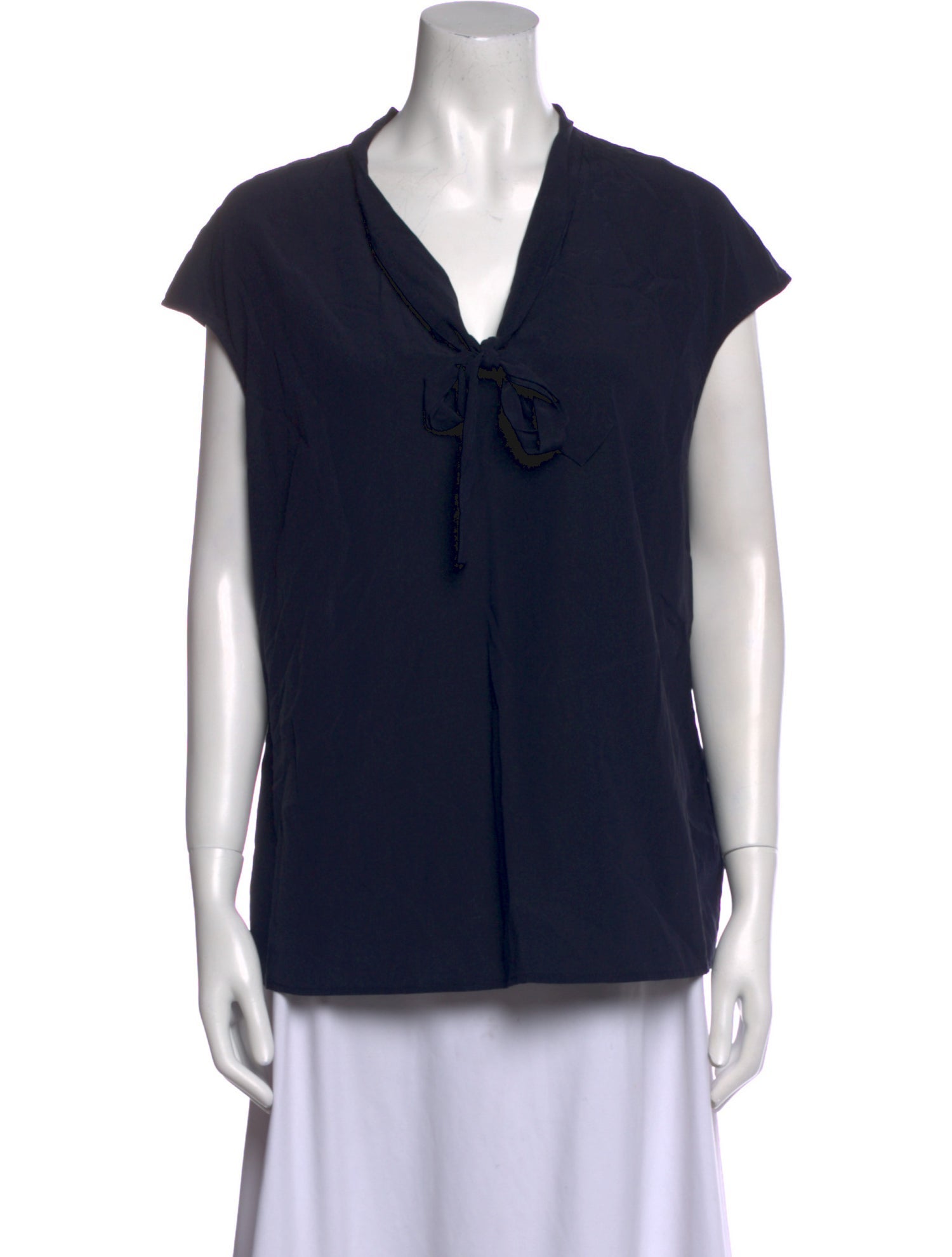 St. John Silk V-Neck Blouse