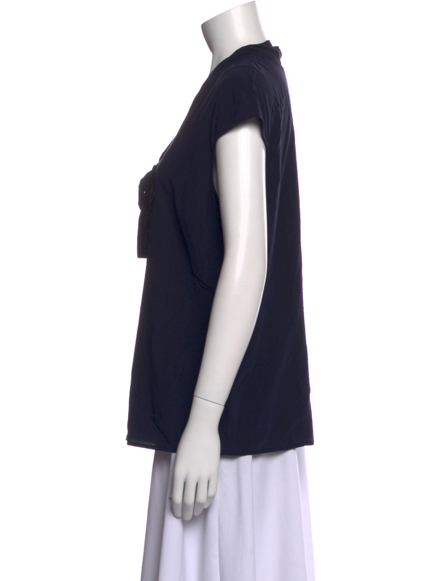 St. John Silk V-Neck Blouse