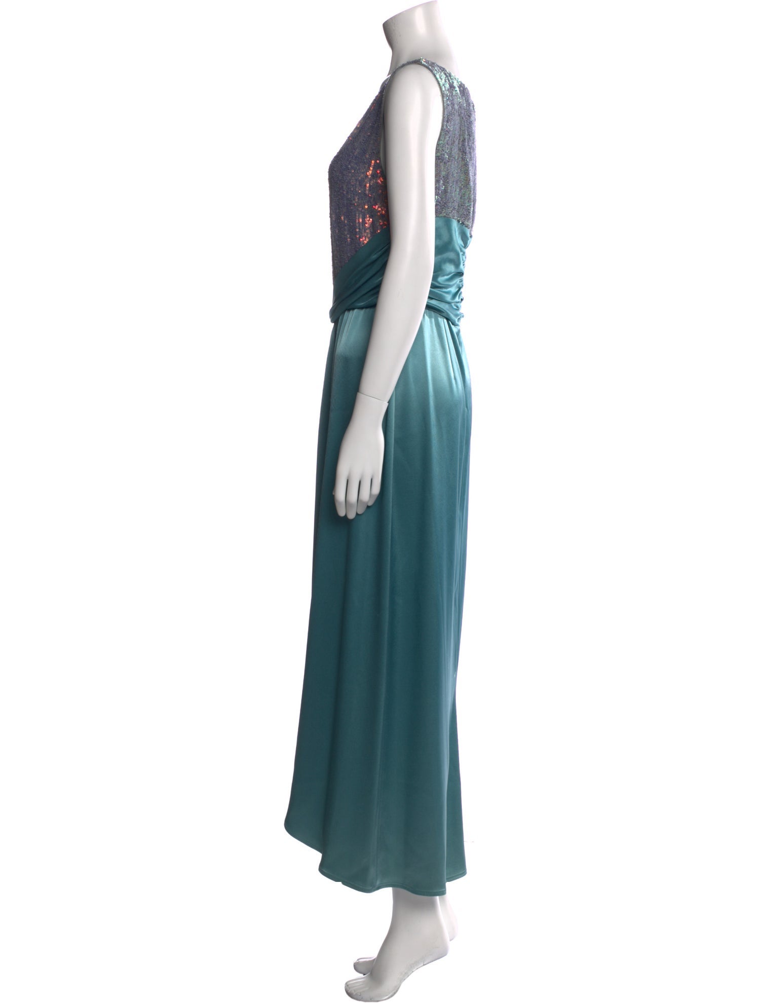 St. John Bateau Neckline Long Dress