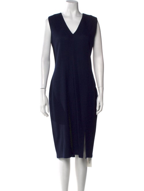 St. John V-Neck Midi Length Dress