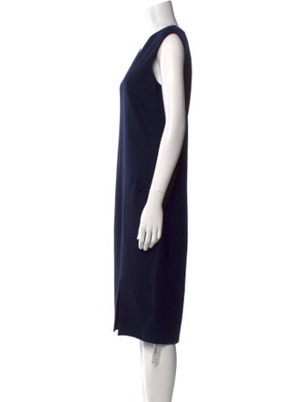 St. John V-Neck Midi Length Dress