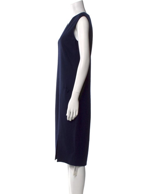 St. John V-Neck Midi Length Dress