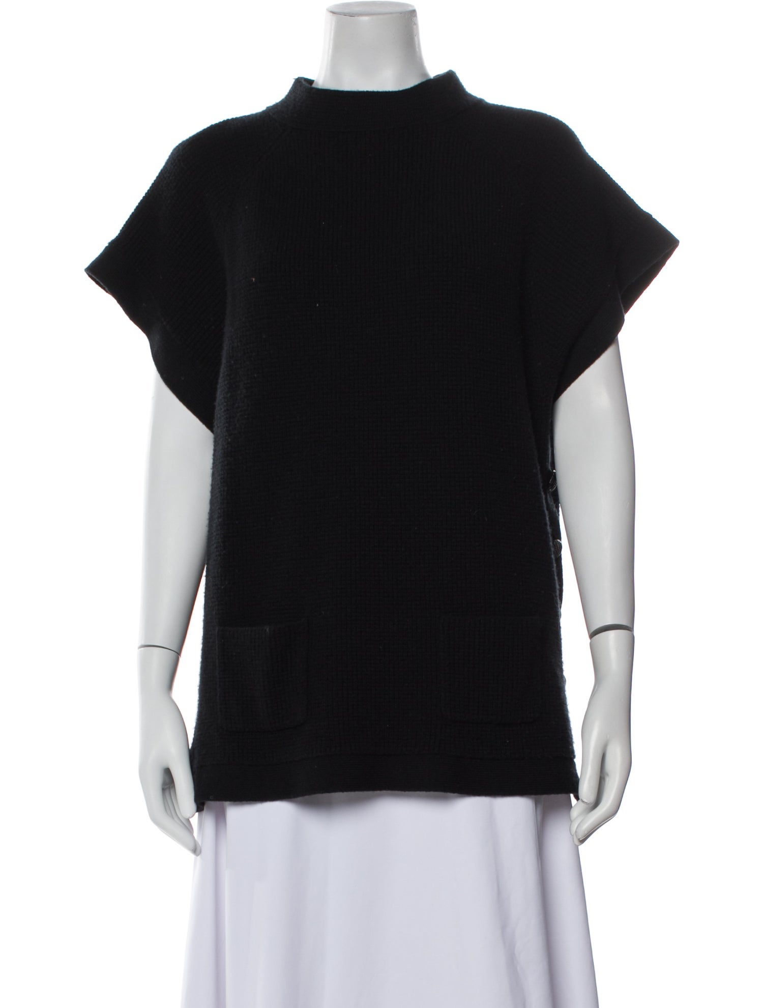 St. John Wool Mock Neck Sweater