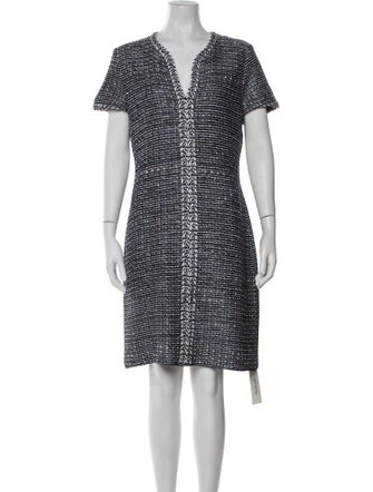 St. John Printed Knee-Length Dress