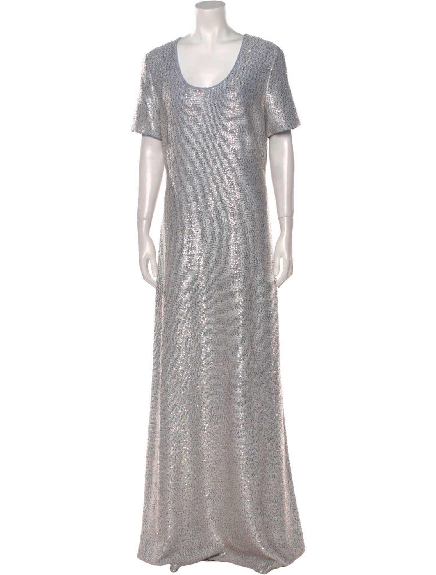 St. John Scoop Neck Long Dress