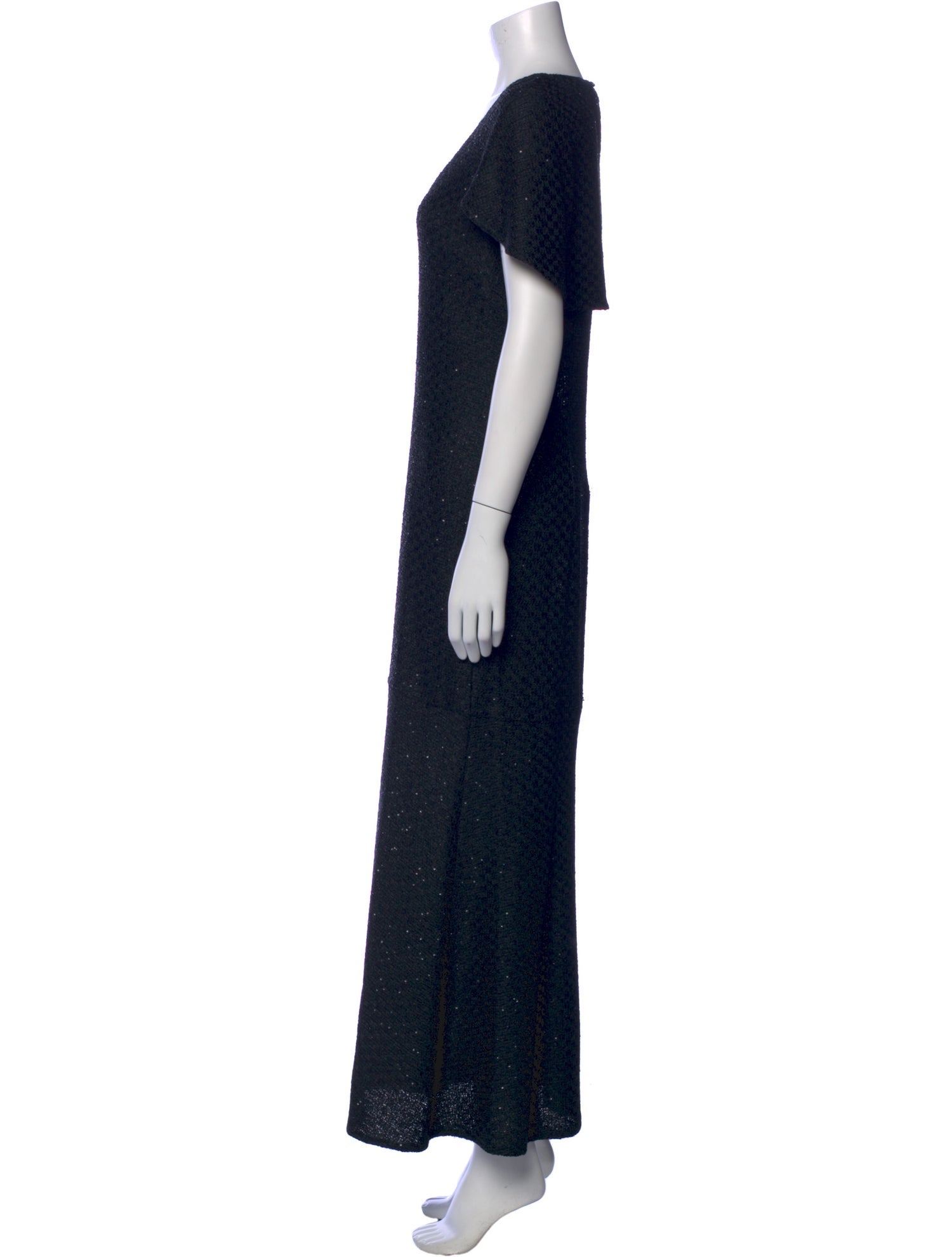 St. John Square Neckline Long Dress