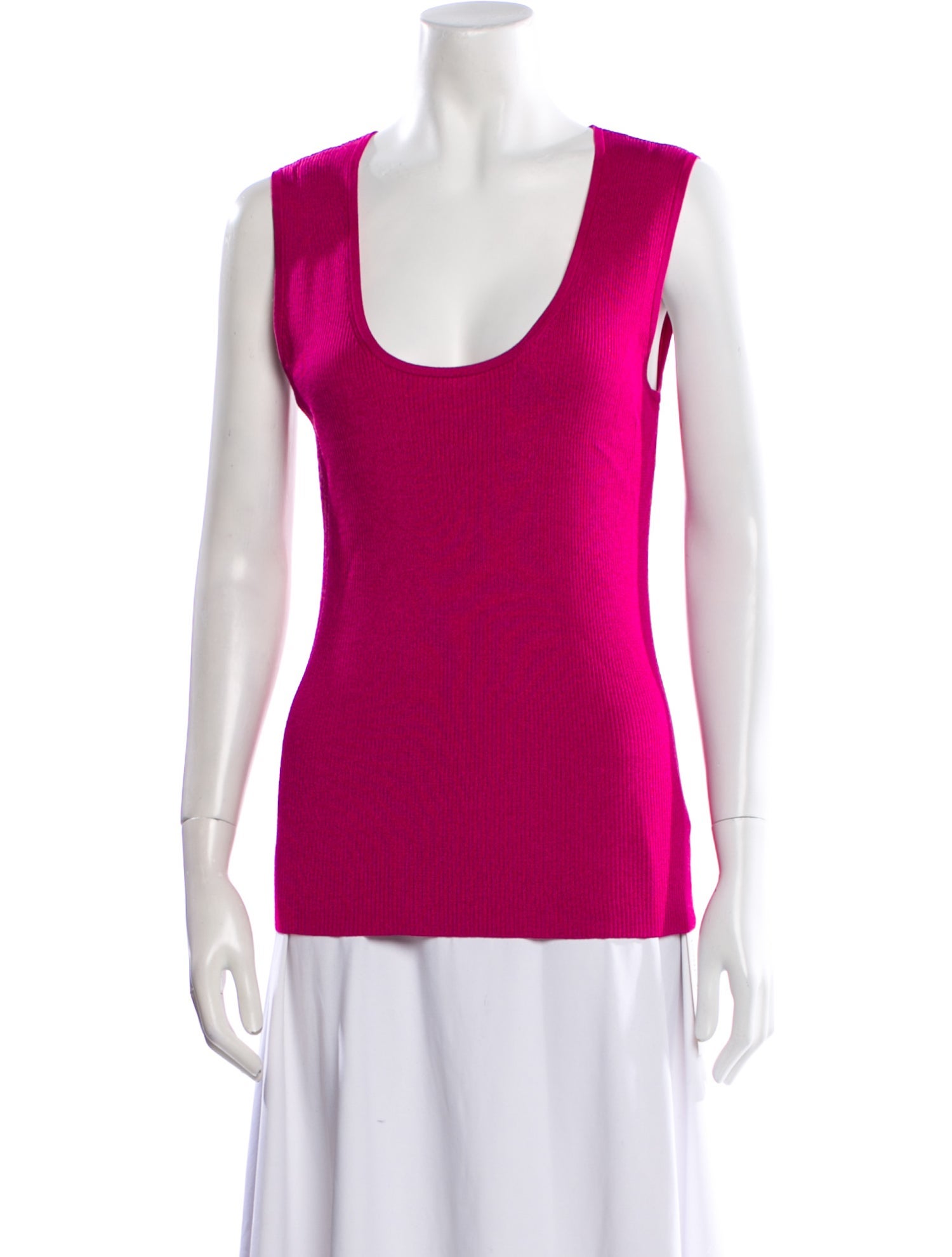 St. John Wool Scoop Neck Top