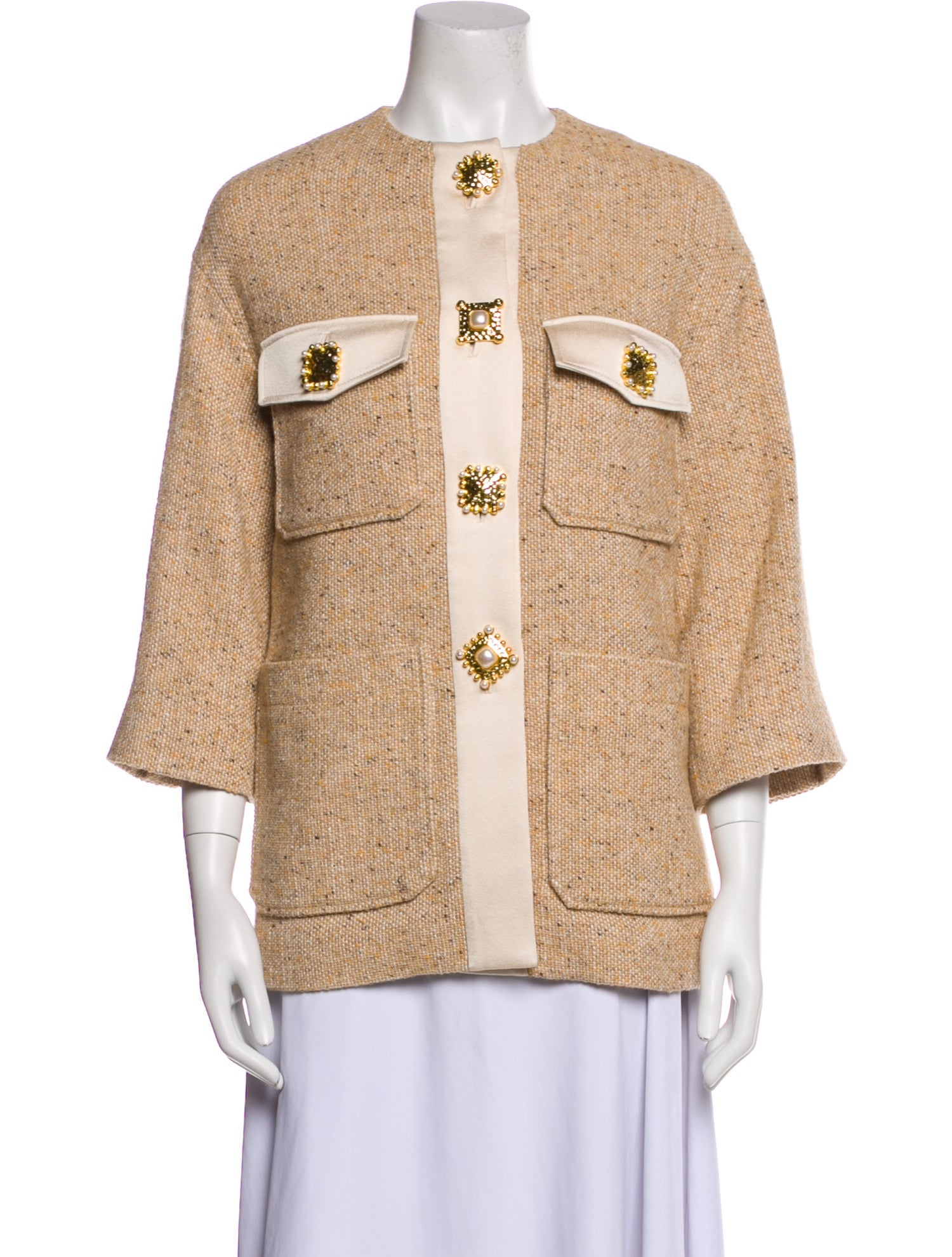 St. John Wool Tweed Pattern Jacket