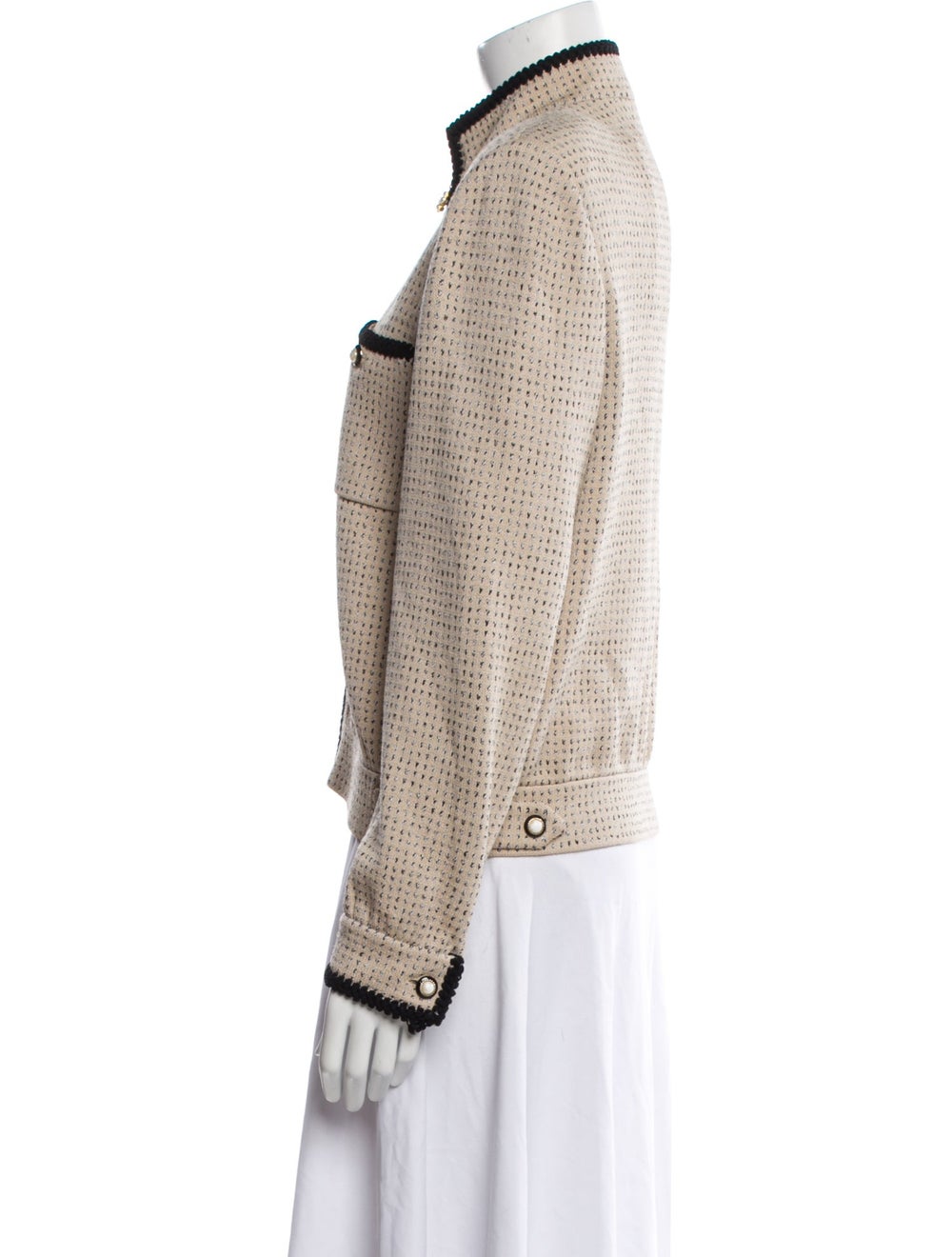 St. John Jacket Neutrals Stand Collar Patch Pocke… - image 2