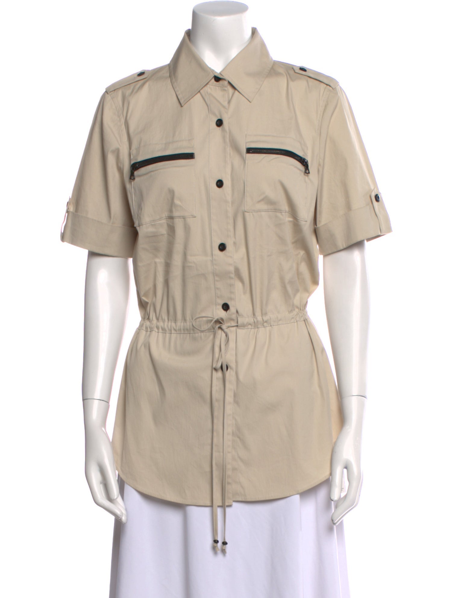 St. John Short Sleeve Button-Up Top w/ Tags