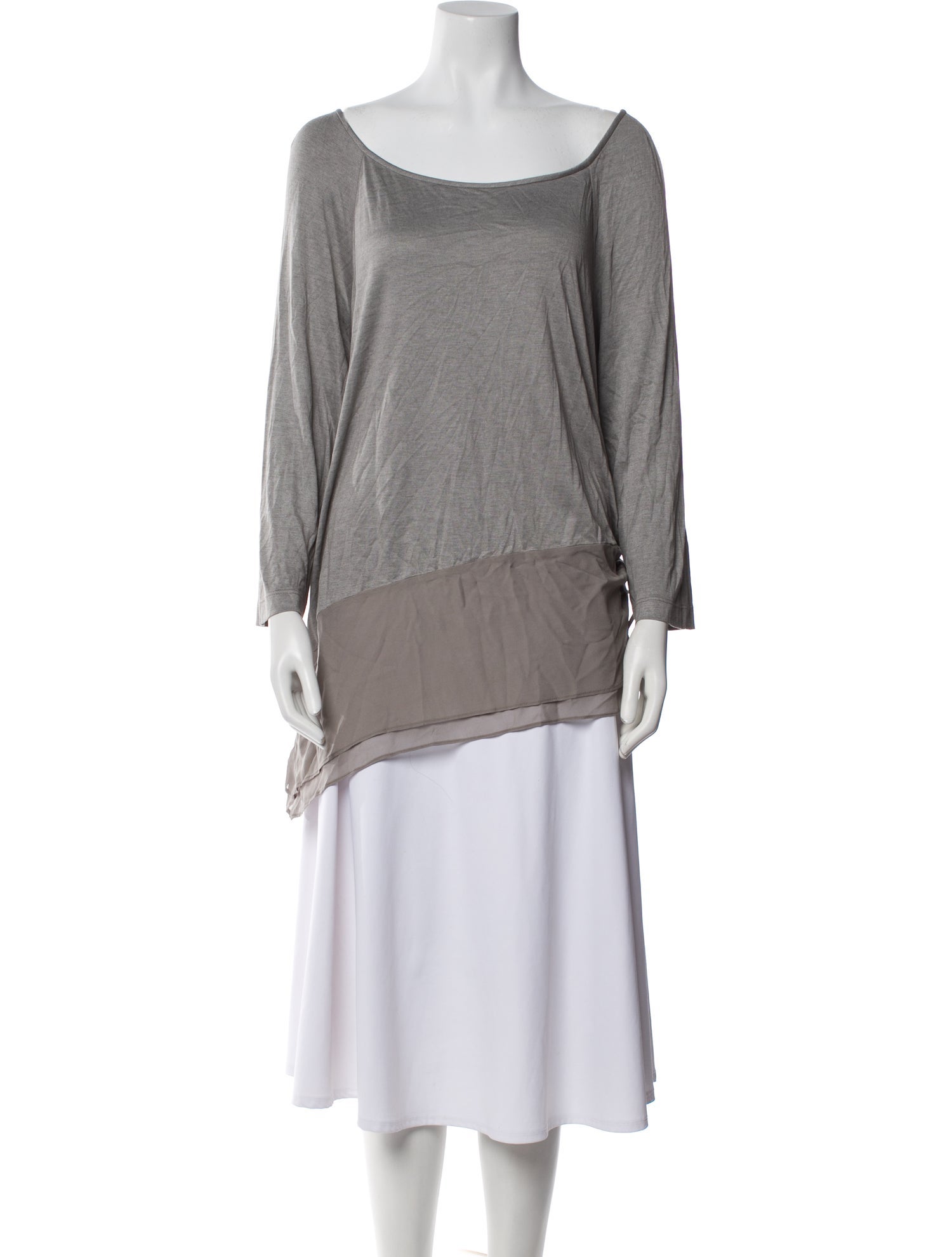 St. John Silk Scoop Neck Tunic