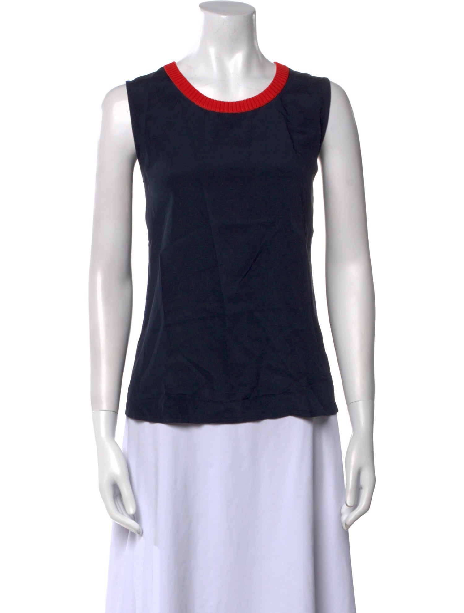 St. John Silk Scoop Neck Top