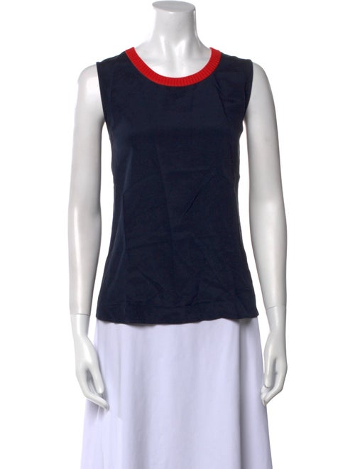 St. John Silk Scoop Neck Top