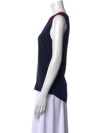 St. John Silk Scoop Neck Top