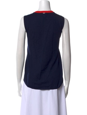 St. John Silk Scoop Neck Top