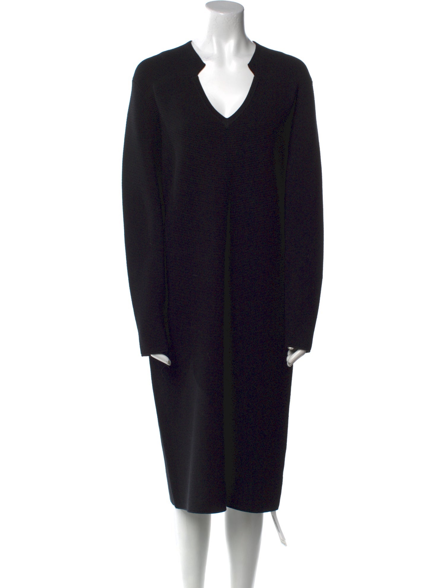 St. John V-Neck Midi Length Dress