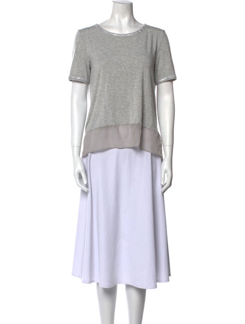 St. John Silk Scoop Neck T-Shirt