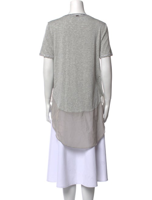 St. John Silk Scoop Neck T-Shirt
