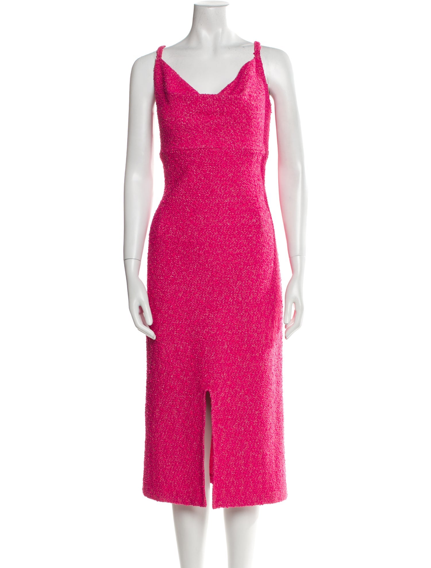 St. John V-Neck Midi Length Dress