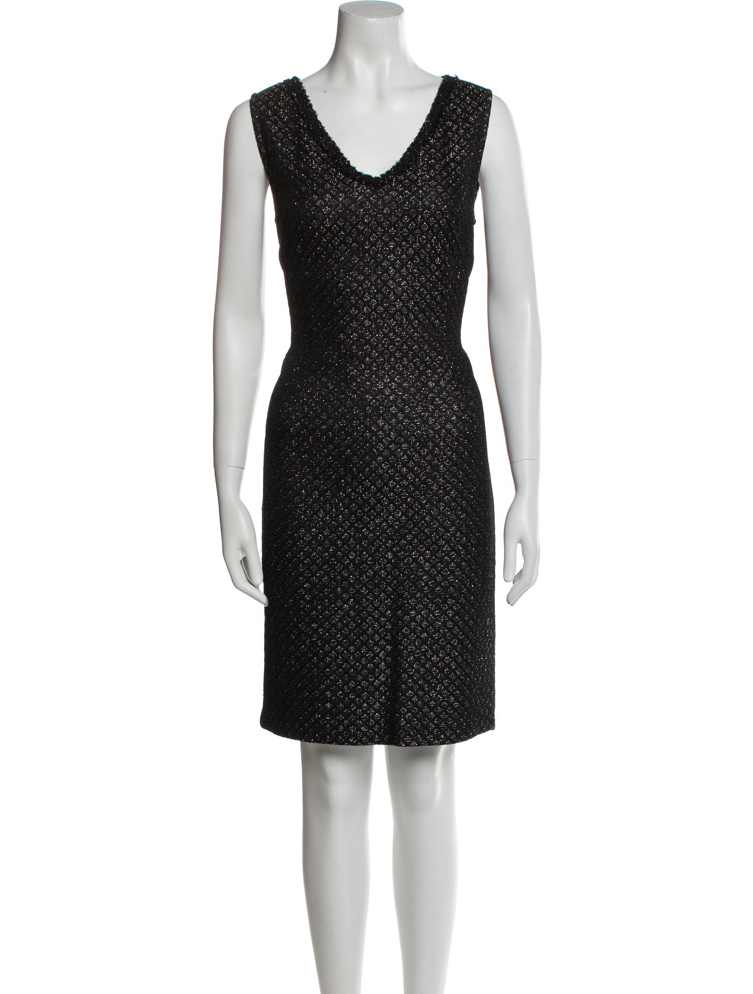 St. John V-Neck Knee-Length Dress