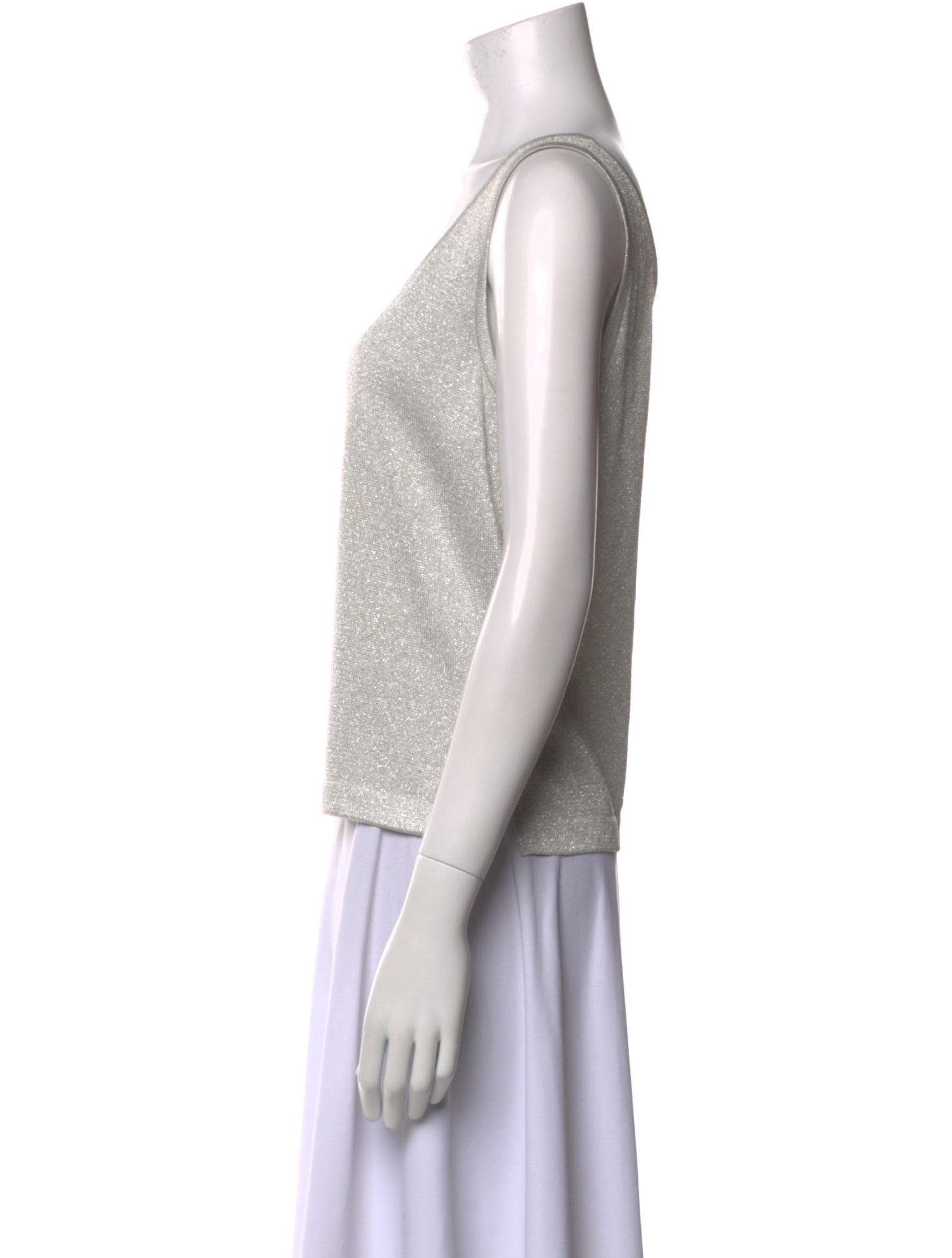 St. John Scoop Neck Sleeveless Top