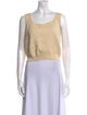 St. John Scoop Neck Sleeveless Crop Top